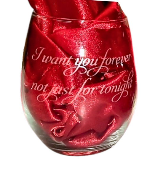 Gabriel's Inferno - Engraved Wine Glass
