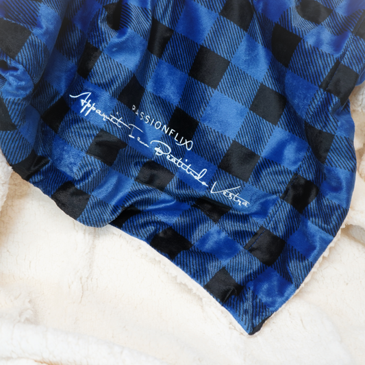 Gabriel's Blue Plaid Blanket